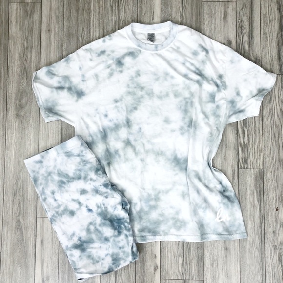 NEW soft TIE DYE SET top shorts S-5X spring trendy - Picture 4 of 9